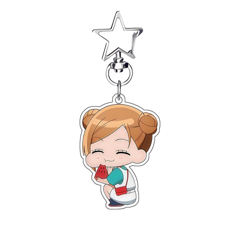 Anime Acrylic Keychain for Jjk Gojo Satoru Inumaki Toge Panda Itadori Yuji Self-Made Acrylic Key Buckle Q Version Bag Pendant