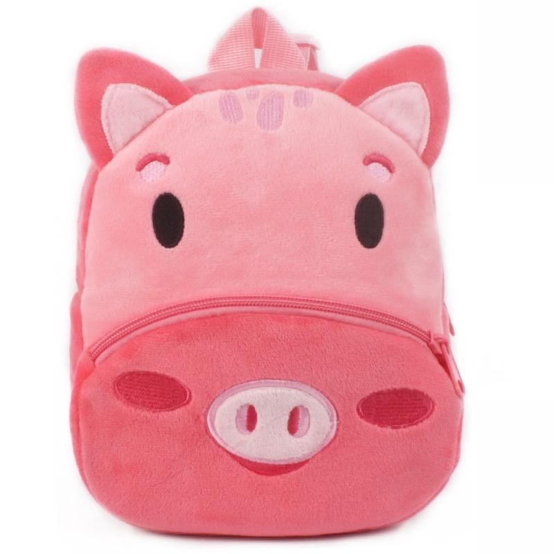 Cute Plush Toddler Kid Backpack With Cartoon Animal Pattern Comfortable For Boys And Girls!