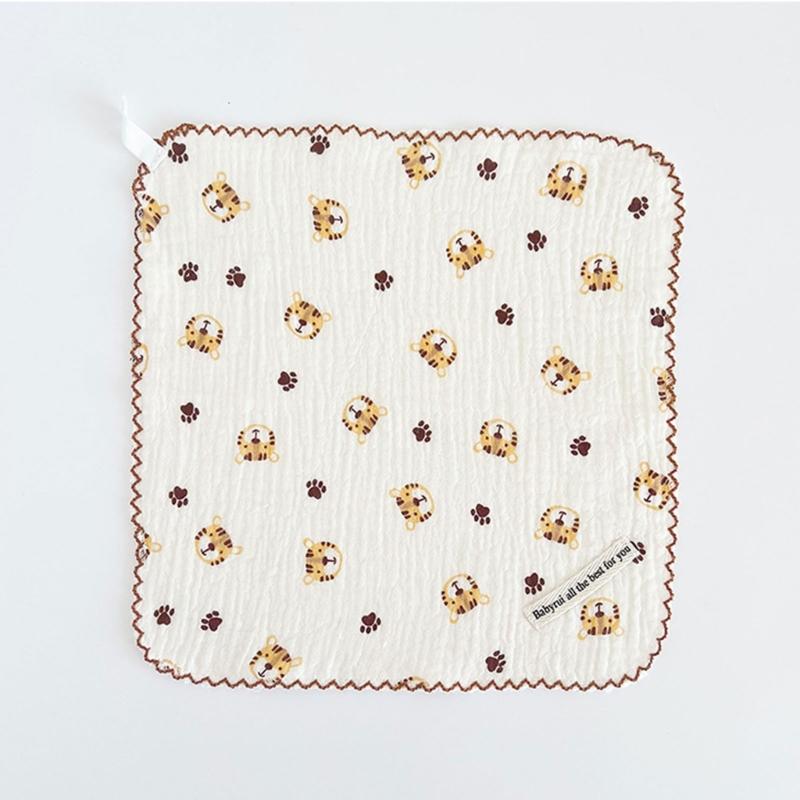 Baby Towel Soft Teething Bib Cute Print Burping Cloths Cotton Handkerchief Sweat Wipe Cloth Newborn Bath Towel Facecloth