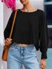 Womens Oversized Cropped T Shirt Crew Neck Loose Fit Casual Crop Top