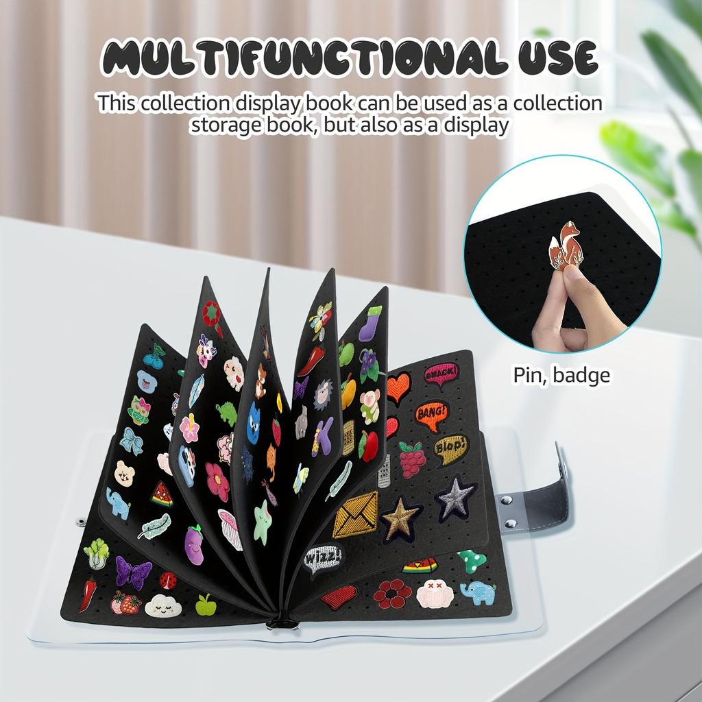 Felt Pin Display Book Storage Pin Storage Case Practical Felt Pin Organizer Bag Protective Cover Brooch Earring Storage Holder