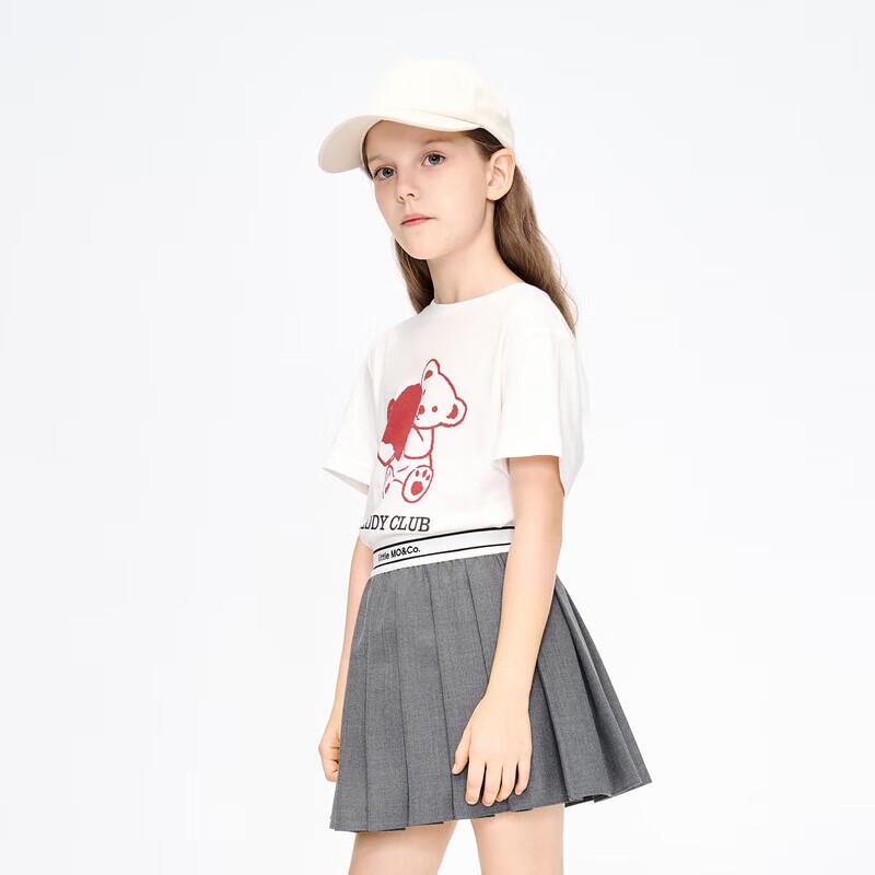 little MO&Co. Kids 5A Antibacterial Cotton Print T-Shirt 160