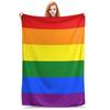 דגל גאווה להט"ב LGBTQ קשת בענן גאווה להט"ב שמיכות פליז רכות וחמות שמיכת פיקניק נסיעות בית