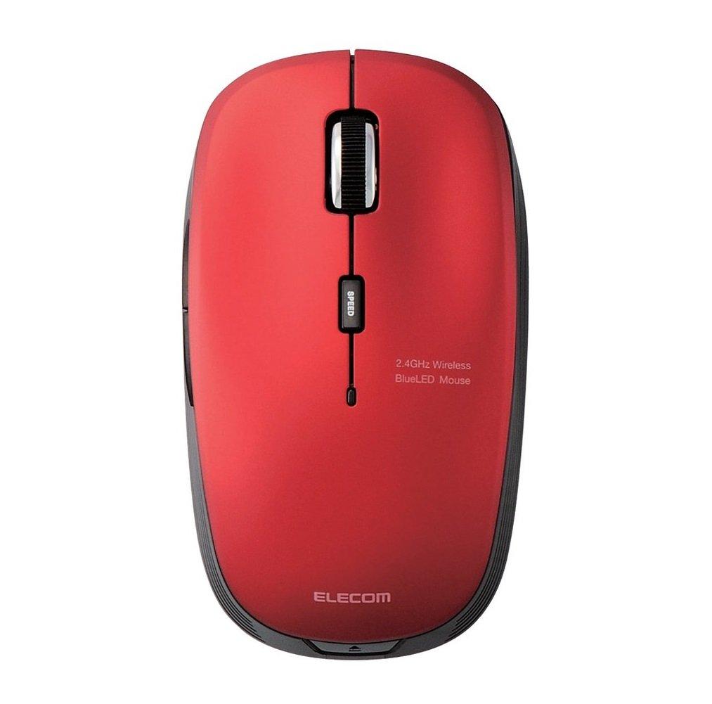 

ELECOM Wireless Mouse BlueLED Silent Mouse 5 Buttons Red 2.4GHz M-BL21DBSRD червоний