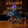 Handcrafted Crystal Glass Multifunctional Beverage Dispenser Feature Artistic Seahawk Shape Ideal For Home Pubs Decors