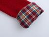 2024 Winter Women's European & American Plaid Patchwork Round Neck Knit Cardigan Sweater.