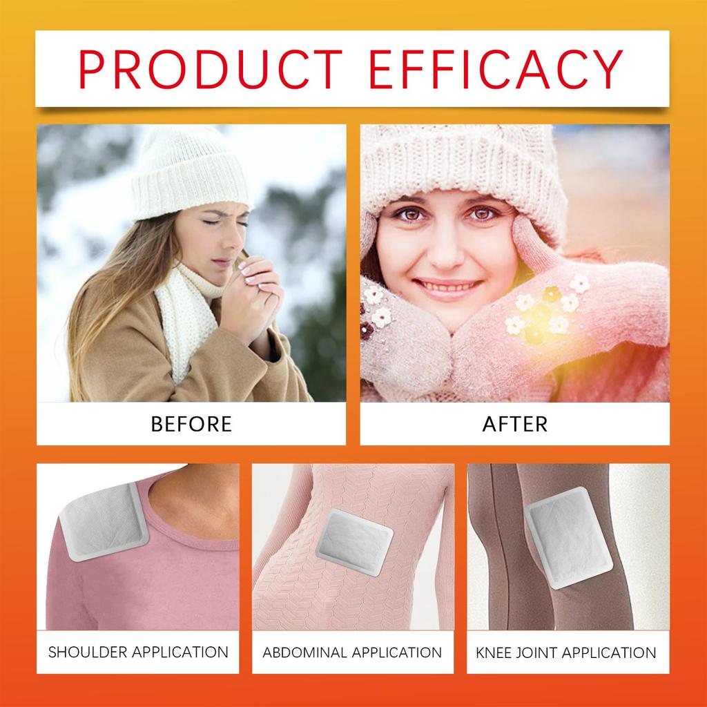 Jaysuing Portable Heat Pads Self-heating for rapid warmth and cold protection Long-lasting warmth Suitable for full-body use 10 pieces