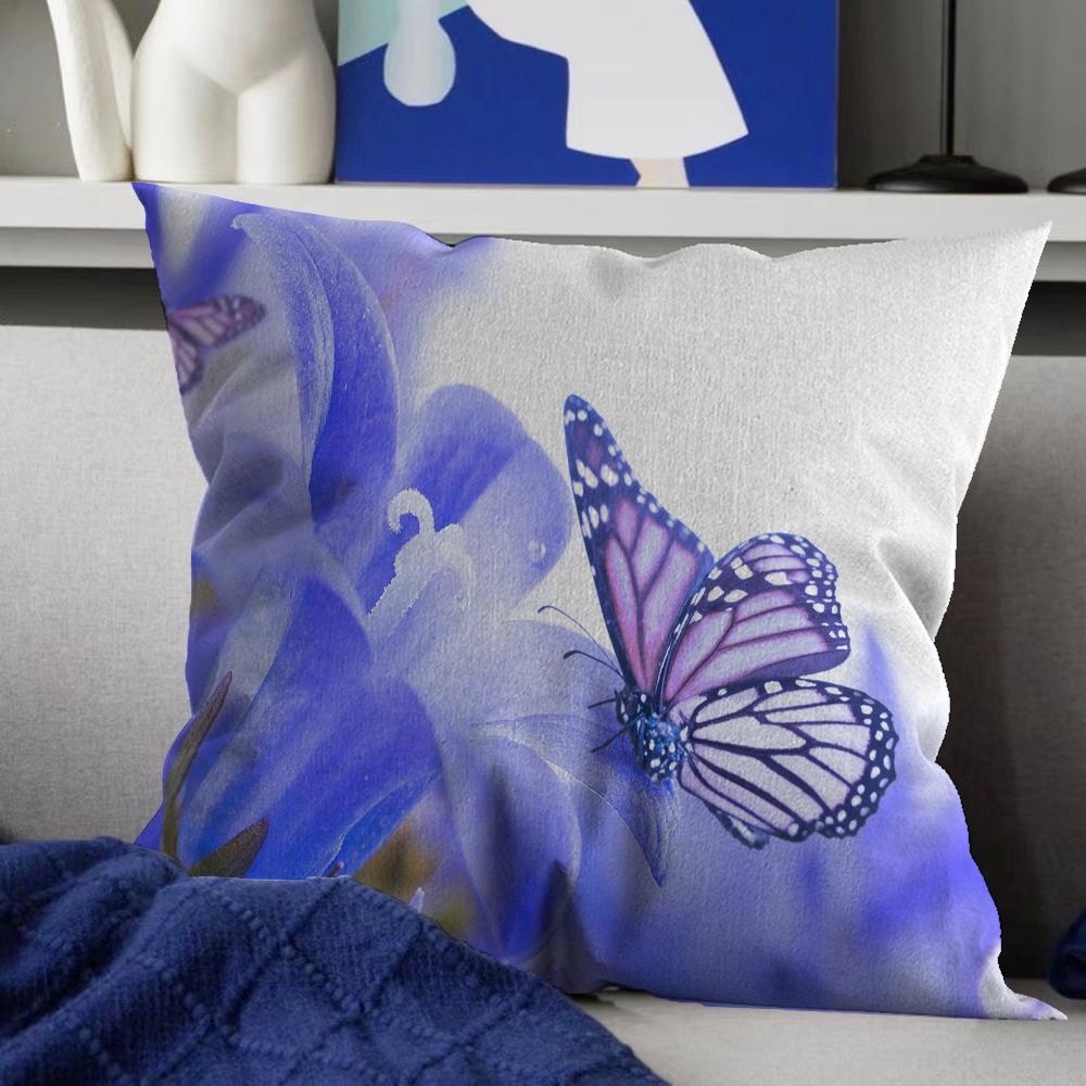 Butterfly Cushion Cover Car Throw Pillow Case For Sofa Car Christmas Gift 40x40cm 45x45cm