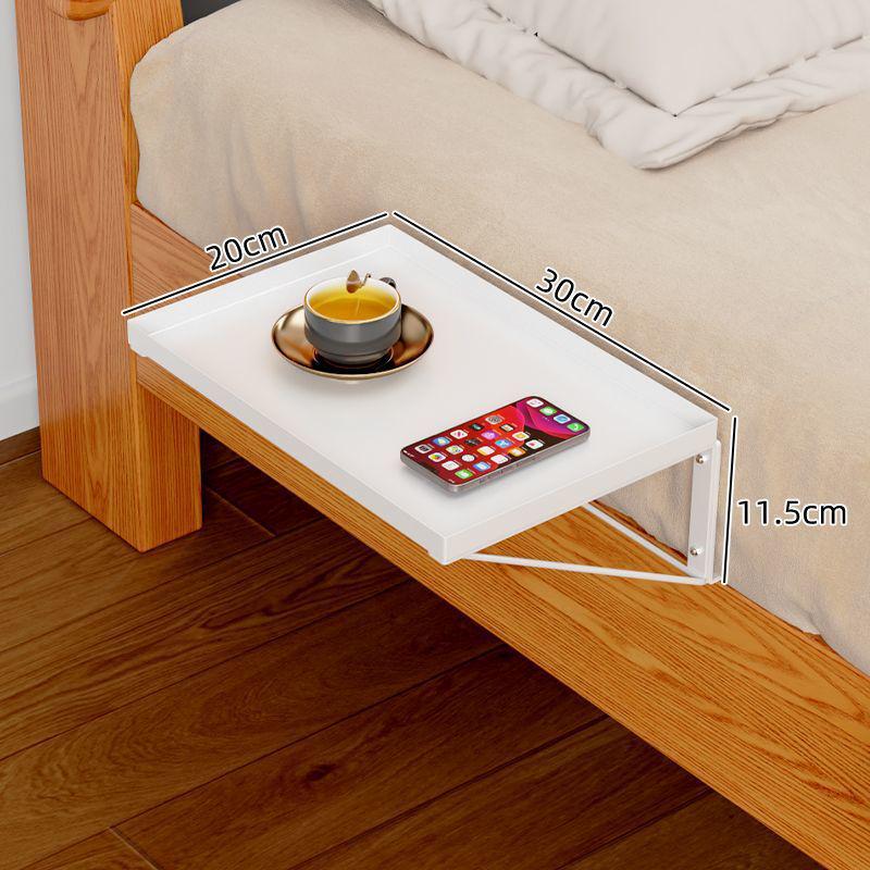 Foldable Bedside Storage Shelf & Headboard Tray for Dorm Rooms, No Drill Required No specification