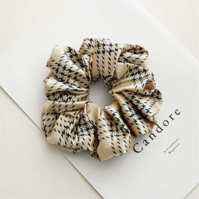 18cm Übergroße Satin Scrunchies Einfarbig Elastisches Haarband Damen Mädchen Pferdeschwanzhalter Accessoires Schicke Haargummis