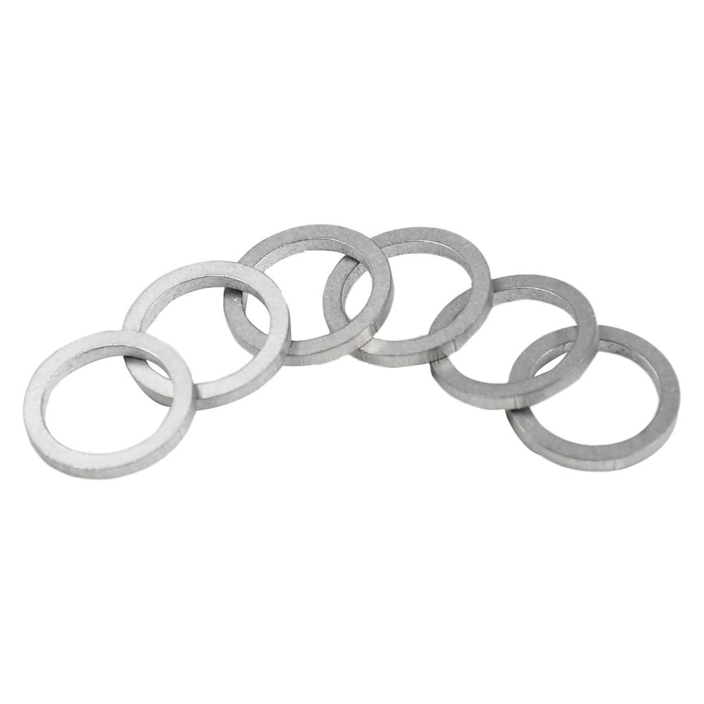 6PCS 90430-14M09-00 Oil Drain Plug Gasket, 90430-14228-00 Crush Washer Seal Ring Compatible with Yamaha Outboard F15 F20 F25 F30 F40 F50 F60 F70 F80