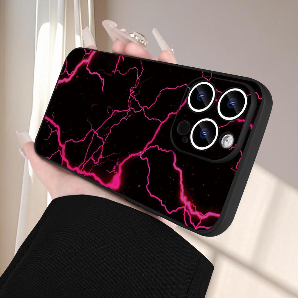 Pink Black lightning Phone Case For Samsung Galaxy S26 ULTRA S25 S24 S23 S22 S21 S20 Ultra Plus FE S10 Note 20 10 9 Plus Cover