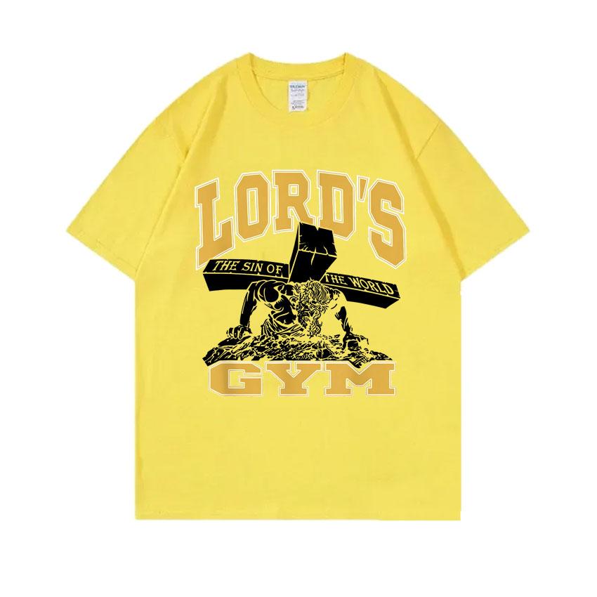 Jesus Christ God Lords Gym The Sin of The World Tshirt Unisex Women Pump Fitness Funny Meme T Shirts Unisex Soft Cotton Short Sleeve
