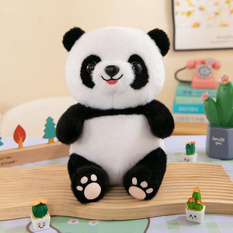

Милая имитация куклы маленькой панды, цветок, Чэнду, сувенир, девочка, дети, плюшевая игрушка, кукла панды 25cm