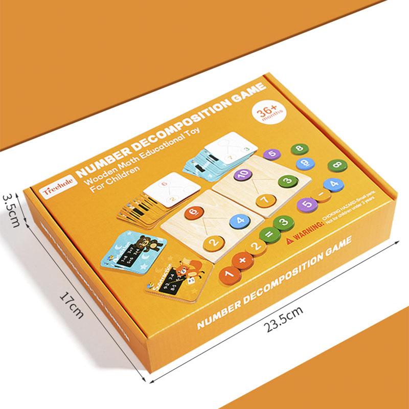 Children's Wooden Number Decomposition Addition Subtraction Operation Montessori Logical Thinking Training Math Educational Toys