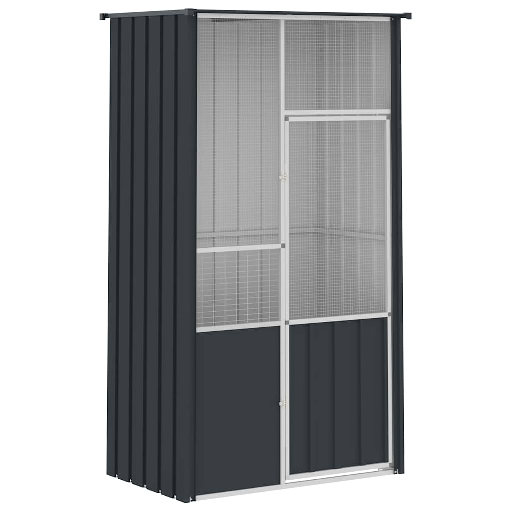 Vidaxl Aviary, Anthracite, 115X78X200 Cm, Galvanized Steel
