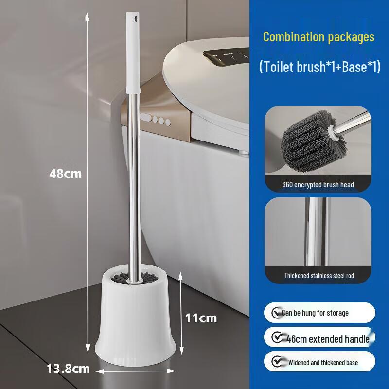 Настенная туалетная щетка с ручкой из нержавеющей стали