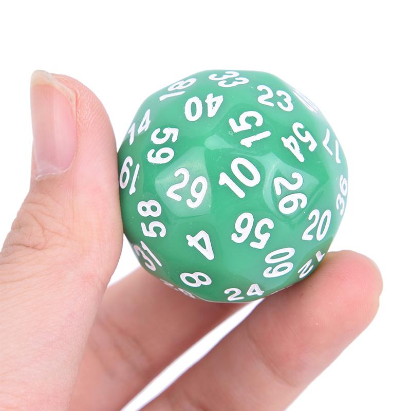 1Pc 60 Face Gaming Dice Sixty Sided Die Number 1-60 Acrylic Cubes Dice