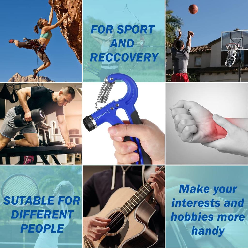 Finger Hand Exercise Tool Forearm Bodybuilding Grip Strengthener Squeezer Brush Expander Wolq01 for Strength Training