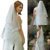 Tiered Wedding Veils Shoulder Back Coverage Breathable Tulle Bridal Veils Headpiece WithInvisible Hair Pin for Wedding