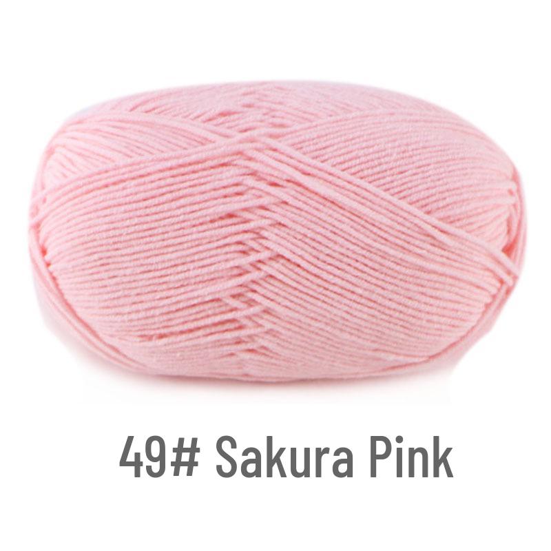 Su He 4-Strand Combed Cotton Yarn for Handmade Knitting: DIY Milk Cotton for Dolls, Cushions, and Blankets.