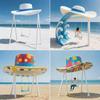 Outdoor Rainbow Cloud Swing Sculpture