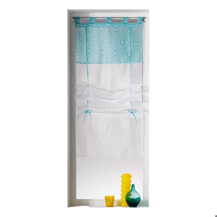 Store Droit Voile Uni a Passant 45 X 180 Cm Tunis Menthe