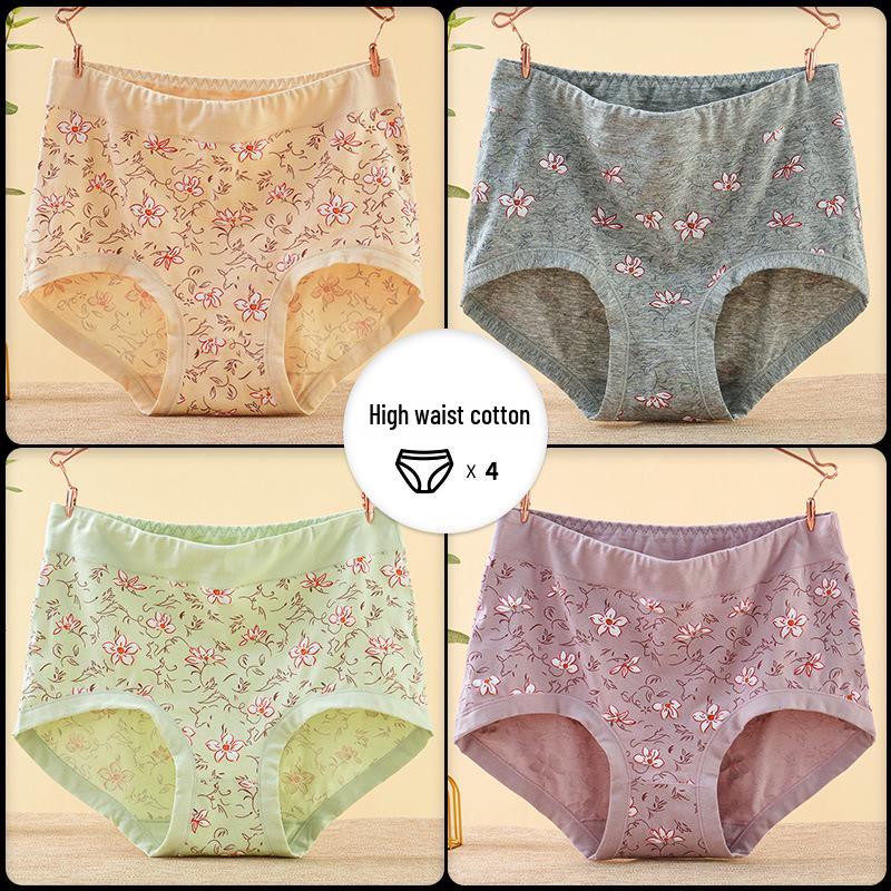 Mom’s Style Cotton High-Waisted Plus Size Briefs for Women
