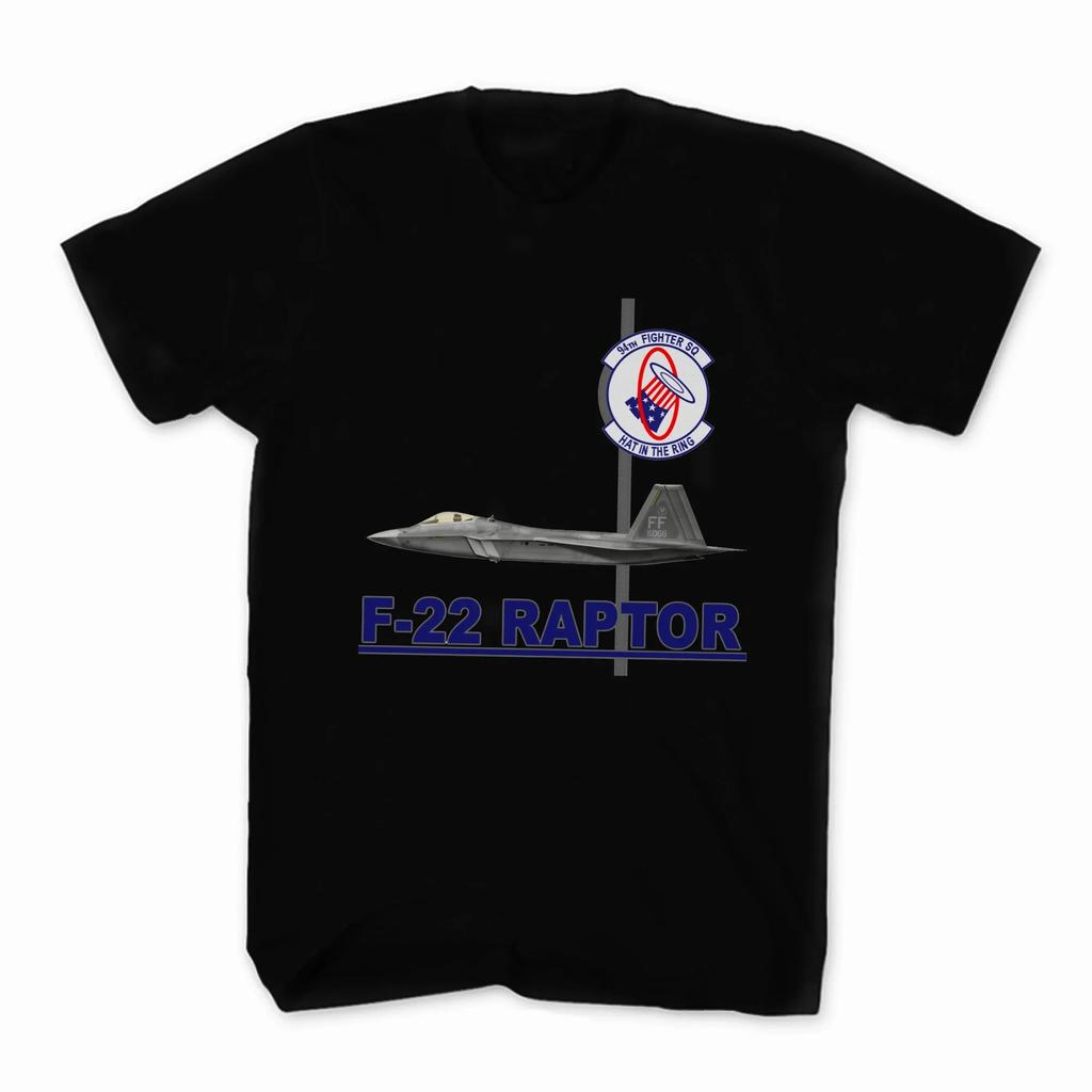 US Air Force 94th Fighter Squadron F22 Raptor TShirt Summer Cotton ONeck Short Sleeve Mens T Shirt New S3XL