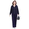 Stylish Plus Size Sportswear Set for Middle-Aged & Elderly Women - Spring & Autumn Casual Jacket