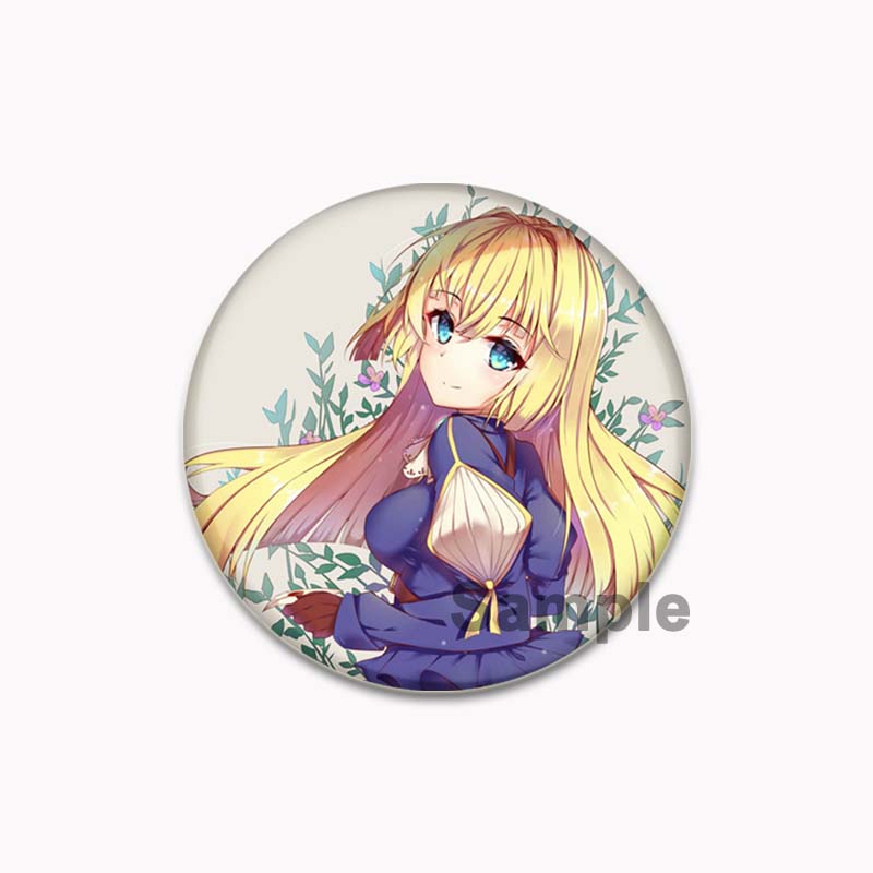 32/44/58mm 58mm Jewelry Accessories Gifts Anime Violet Evergarden Brooches Cosplay Handmade Badges Lapel Pins Backpack Clothes Decoration