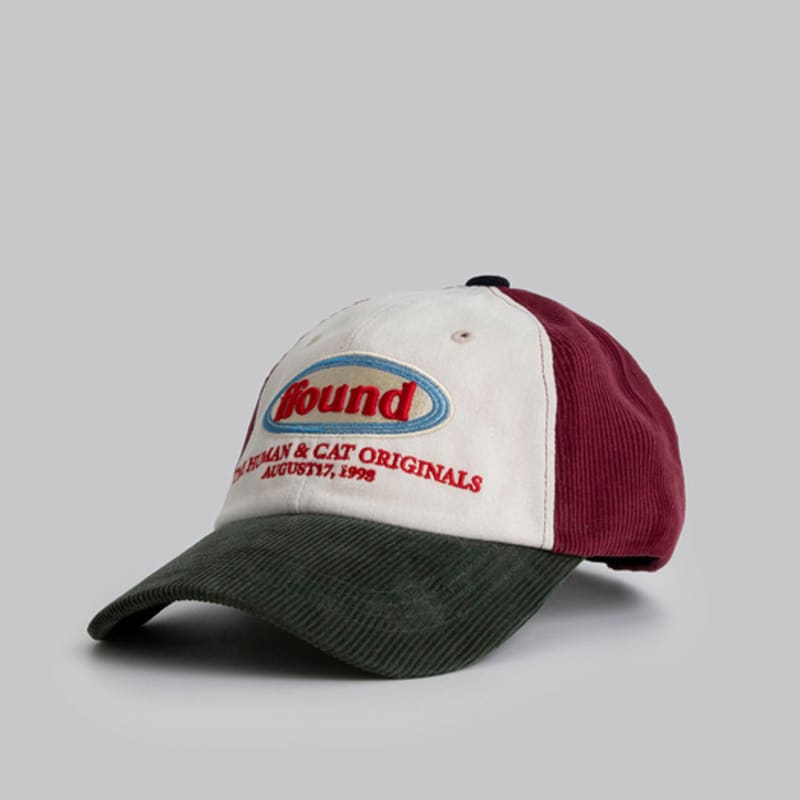 

human & cat FFOUND COLOR BLOCK CORDUROY BALL CAP_BURGUNDY BURGUNDY