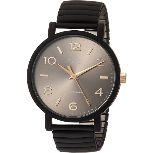 

Fieldwork Women s Analog Oreo Watch, Gray, Bellows, Metal Band, Black, DT129p-3
