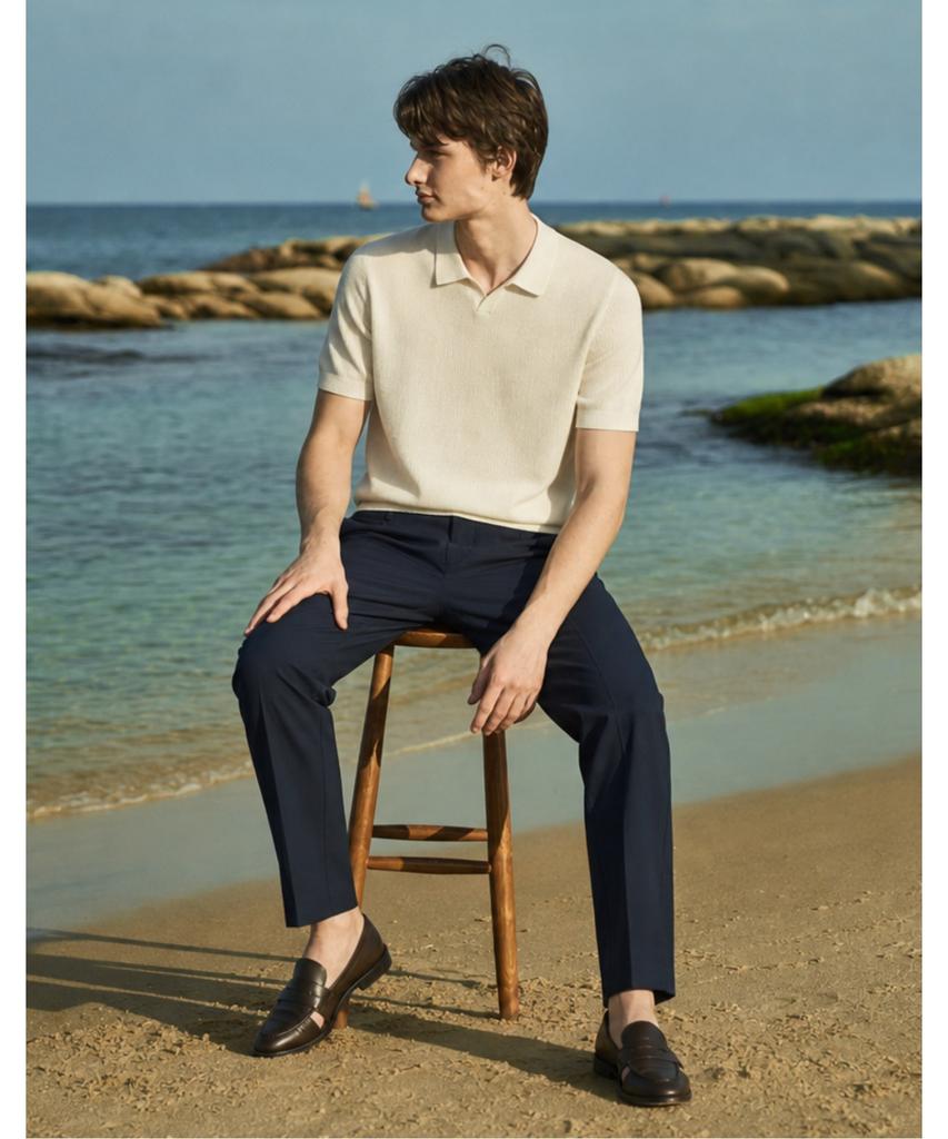 TREMOLO Nylon Spandex Elastic Waist Pants_Trndl3M3171