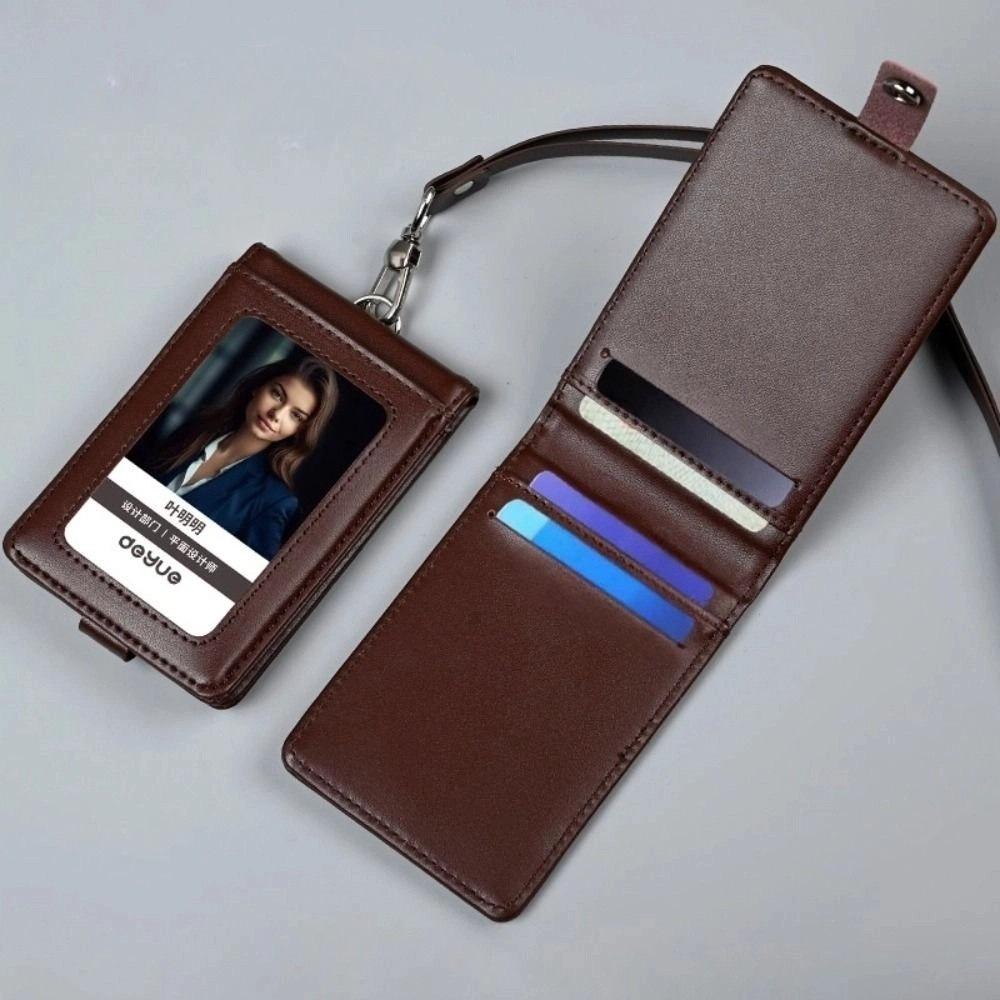 Protective ID Tag Badge Holder Buckle Flip Chest Card Bag Employee Pass Work Card Case  Student