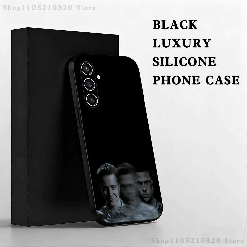 

F-Fights C-Club Film Phone Case For Samsung S25,S24 Ultra,S20,S30 plus,S22 plus,S23,S30 Ultra 5G Silicone Black Shell SamsungS23 5G