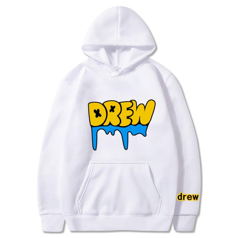 3D Drew House Drip Logo Printed Hoodies Fashionable Casual Sports Long Sleeved Men's and Women's Unisex Hooded Sweatshirts