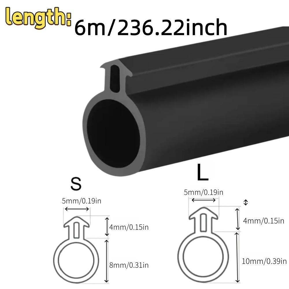 

6m/236.22in Window sealing strip,plastic steel door and window sealing strip,sound insulation,insulation,warmth O-type windproof O&S&6M білий