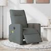 VidaXL Fauteuil inclinable de massage électrique gris foncé tissu 3324046