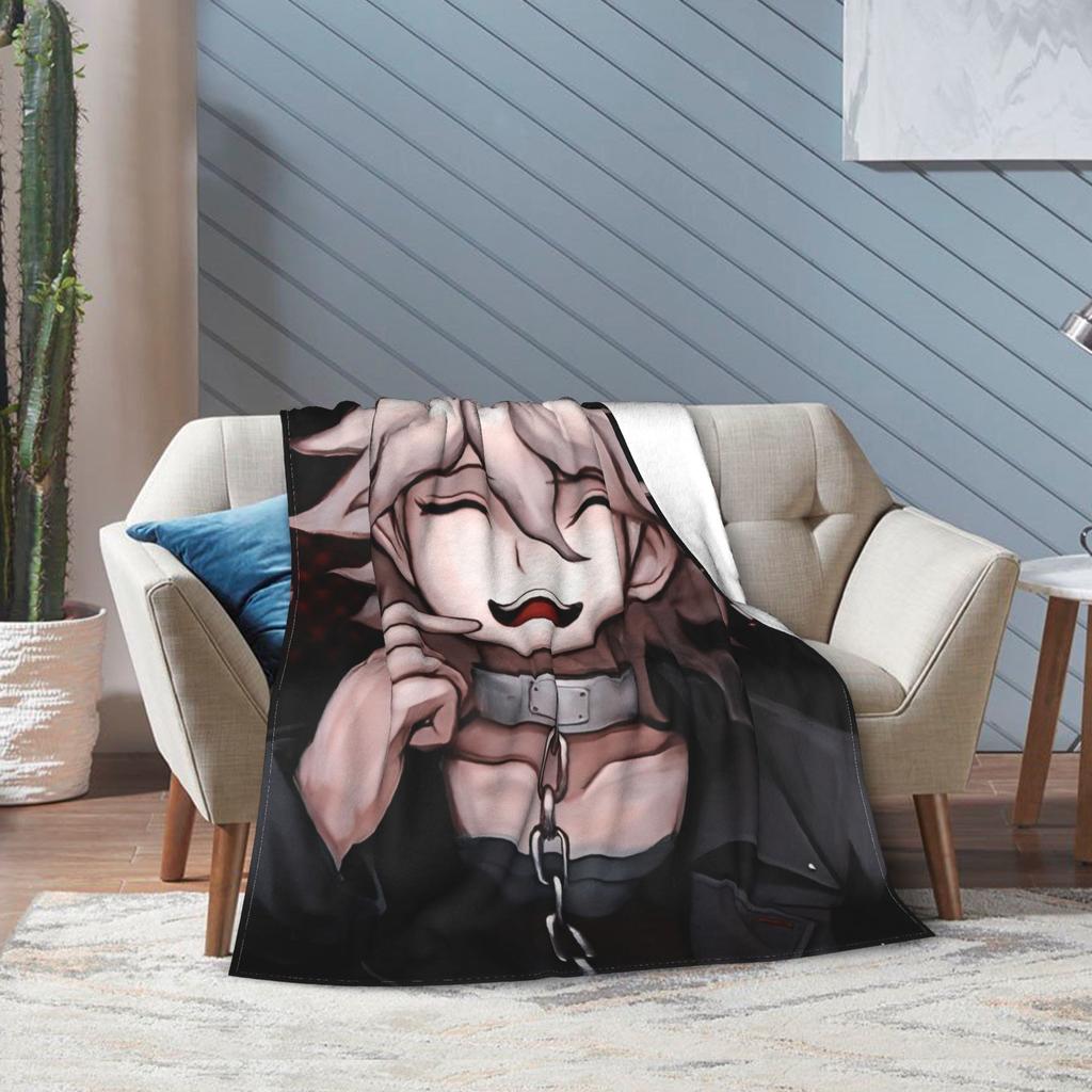 Danganronpa Nagito Komaeda Flannel Blankets Game Anime Novelty Throw Blanket for Home 125*100cm Warm