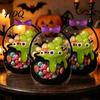 Candy Bag Set 2/4/6Pcs Clear Gift for Halloween Christmas Goodie Treat Bags Transparent Window Pouches with Handle Resealable Sealed Pouch