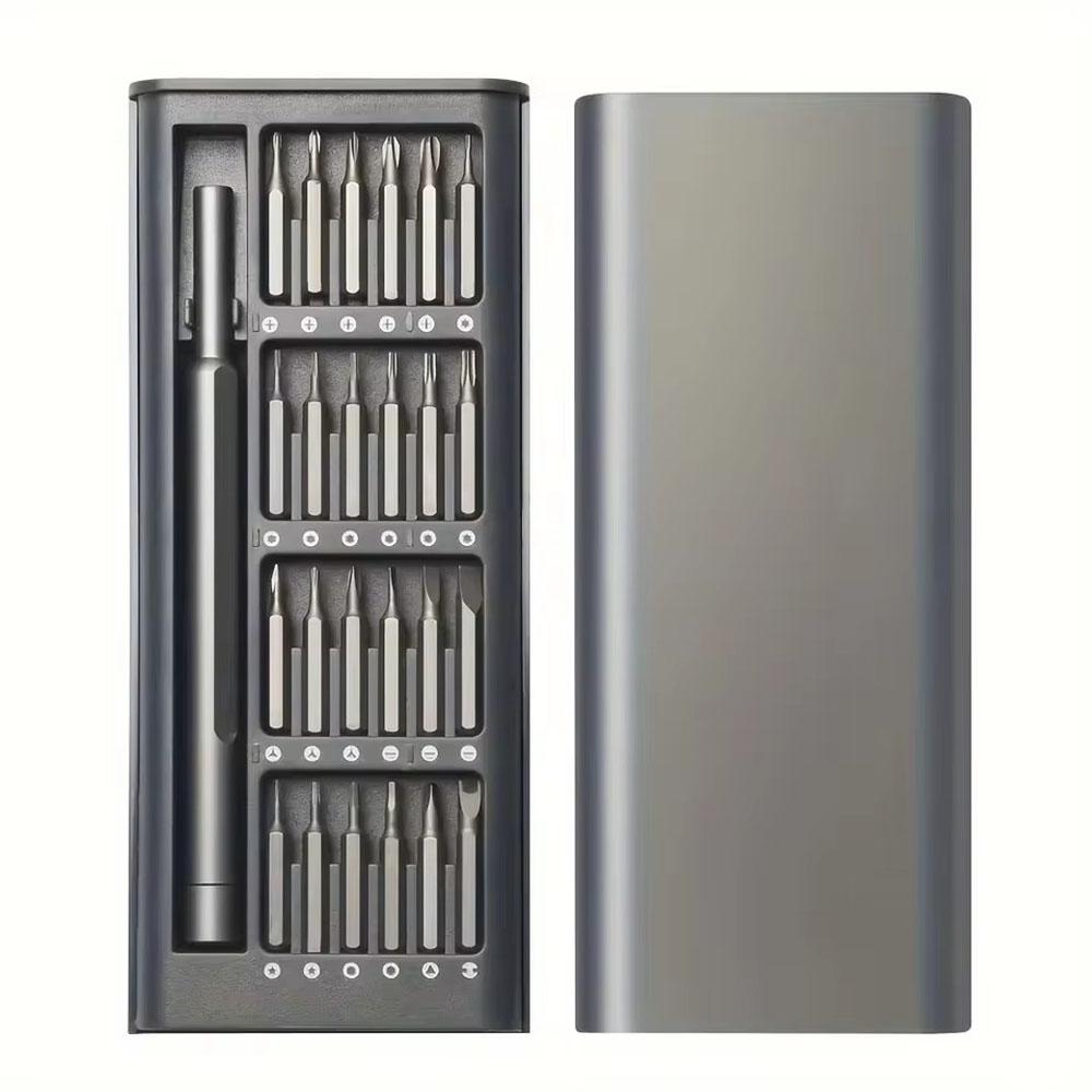 25 in 1 Precision Screwdriver Set, Flat Head Hexagonal Magnetic Screwdriver Head for iPhone, PC, Watches