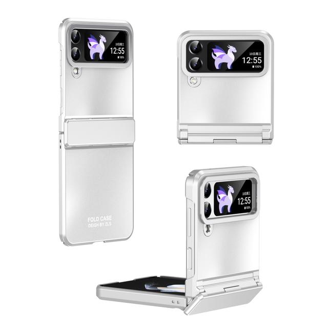 

Розкішне покриття для Samsung Galaxy Z Flip 4 5g Case Armor Protection Шарнірна кришка Hinge Cover срібний