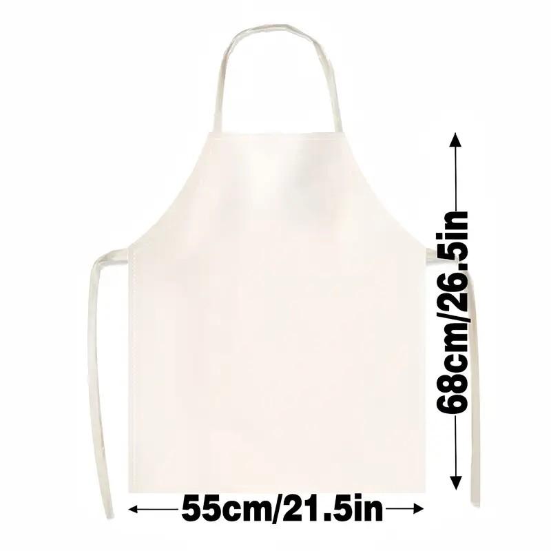 1pc 2D Flat Funny Chicken Apron Linen Cotton Cartoon Animal Kitchen Apron For Women Chef Cooking Baking Humor Gift