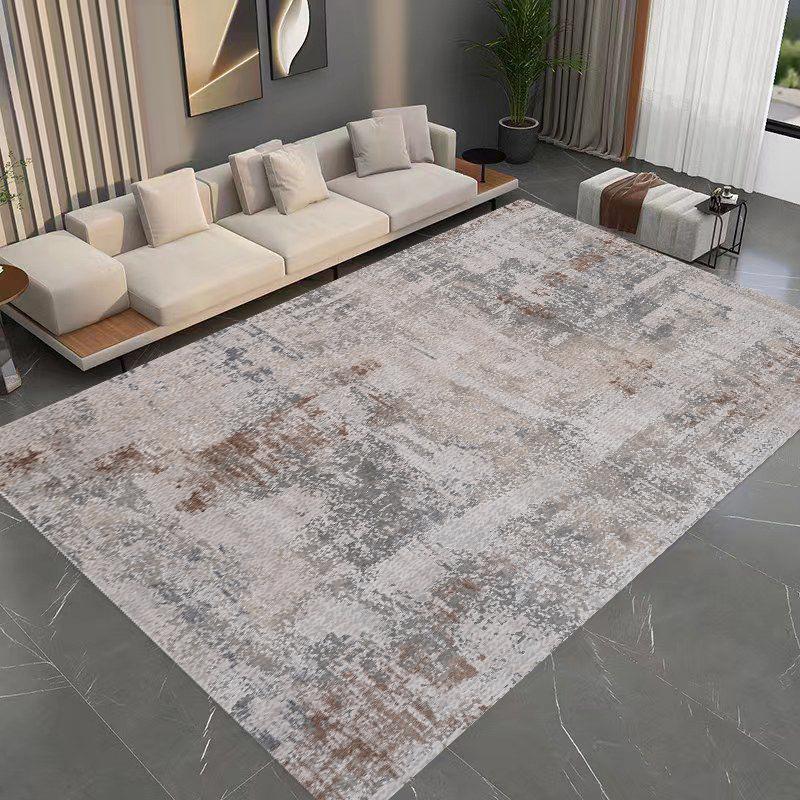 Ink Splash Style Imitation Cashmere Rug - Stain-Resistant Living Room or Bedroom Carpet, Large Area Coverage