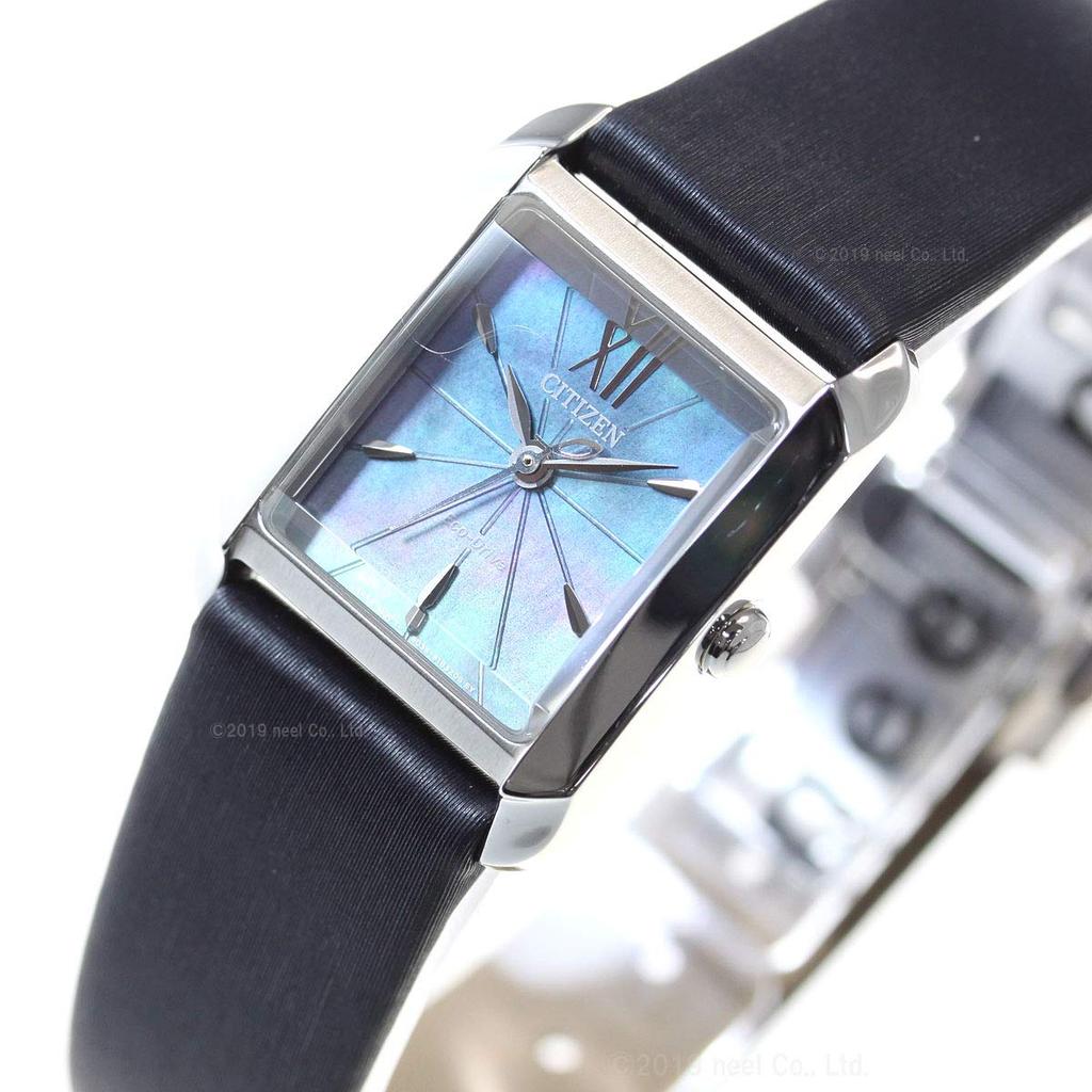 Citizen L Square Case Watch Black Eco-Drive EW5557-17N Women's
