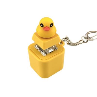 Stress Relief Clicking Sound Duck Fidgety Keychain Glowing Magnetic Sensory Toy For Adults Anxiety Portable Desk Decoration