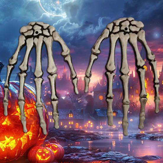 Halloween Skeleton Hands Realistic Plastic Skeleton Human Hands Model for Halloween Themed Party Decoration