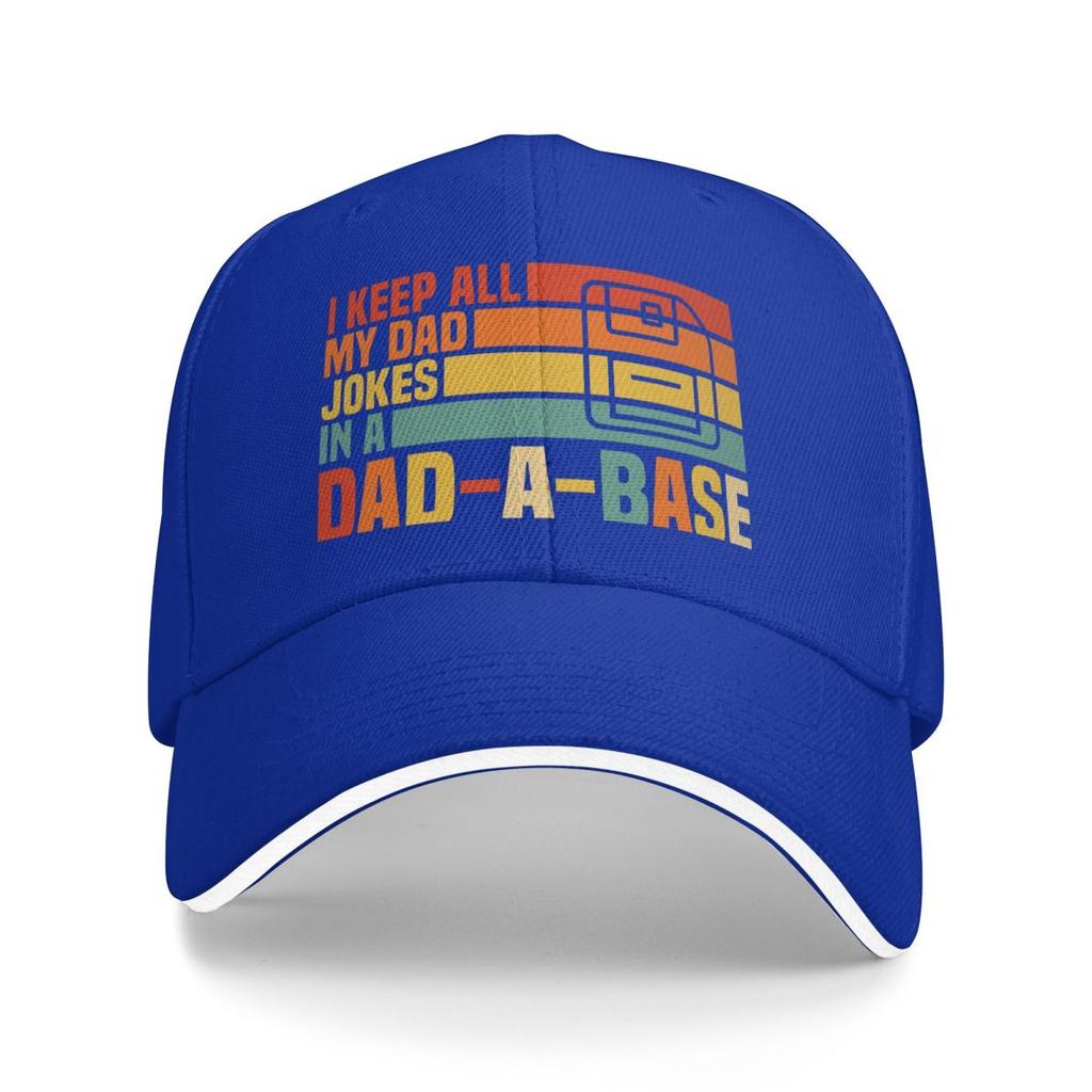Baseball Caps I Keep All My Dad Jokes In A DadABase Fun Casquette Unisex Outdoor Summer Hats