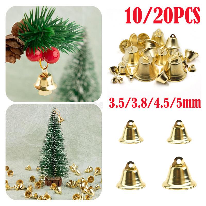 Campanillas Doradas de 35/38/45/50mm Adornos Trompeta Mini Cascabeles para Manualidades Hechas a Mano DIY Colgante para Mascotas Fiesta Boda Navidad